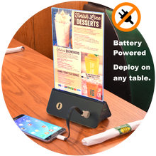 Load image into Gallery viewer, EasyCharge USB Table Charger with Menu Holder