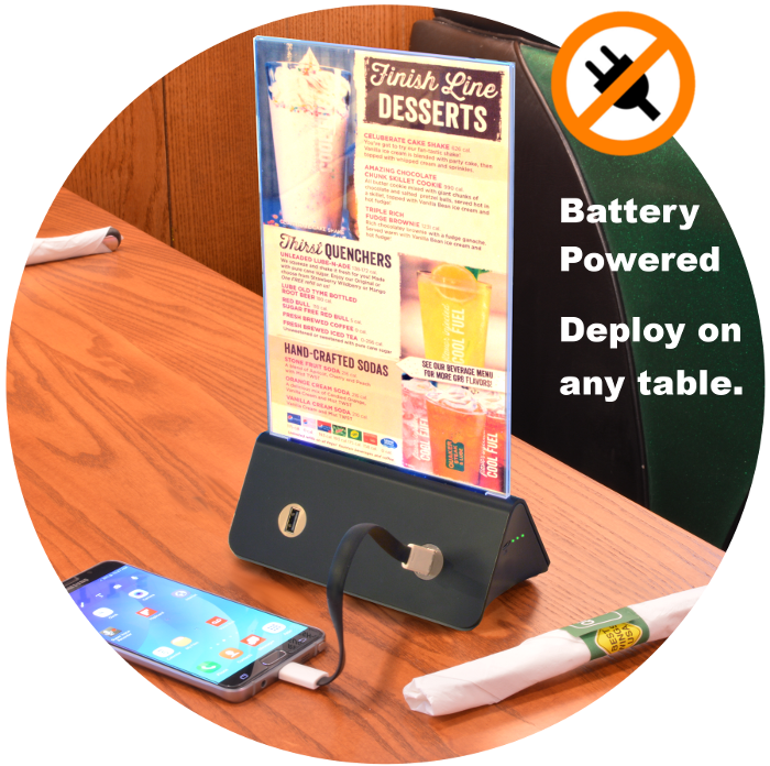 EasyCharge USB Table Charger with Menu Holder